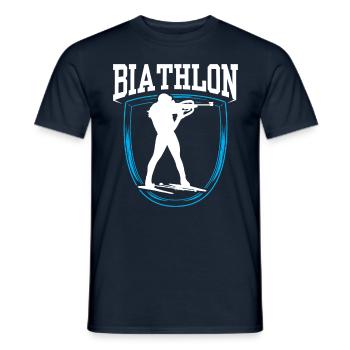 Biathlon Biathlète Biathlons Biathlète Sport - T-shirt homme - marine - Devant - AI Model Male 178 light (178cm)