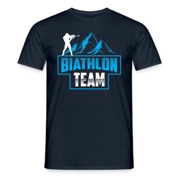 Biathlon Sport d’équipe Biathlète Biathlète Biathlons - T-shirt homme - marine - Devant - AI Model Male 178 light (178cm)