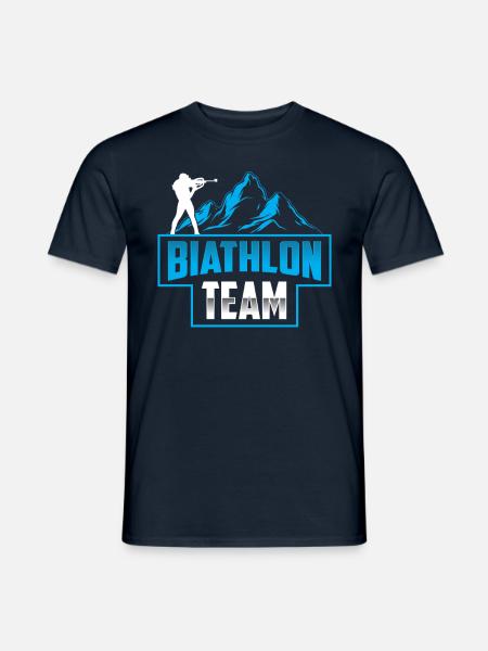 Biathlon Team Sport Biathletin Biathlet Biathlons - Männer T-Shirt - Navy