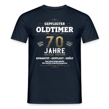 70. Geburtstag Mann Oldtimer Jahrgang 1953 - Männer T-Shirt - Navy - Vorne - AI Model Male 178 light (178cm)