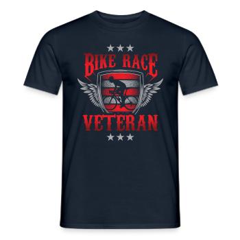 Course cycliste vétéran Course cycliste cycliste - T-shirt homme - marine - Devant - AI Model Male 178 light (178cm)