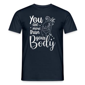 You're more than your body body shaming annoy - Men's T-Shirt - navy - Front - AI Model Male 178 light (178cm)