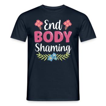 Body Shaming Stop Annoying Stop Body Shaming - Men's T-Shirt - navy - Front - AI Model Male 178 light (178cm)