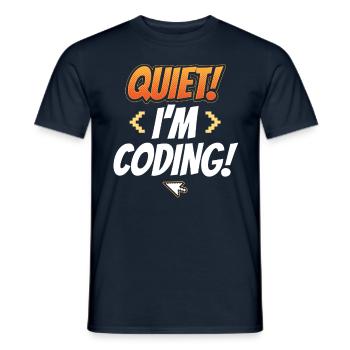 Silent I Programming Coding Coder Programming - Men's T-Shirt - navy - Front - AI Model Male 178 light (178cm)