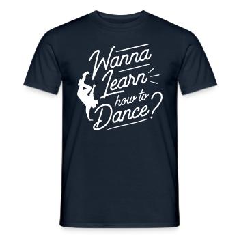 Voulez-vous apprendre à danser professeur de danse à l’école de danse - T-shirt homme - marine - Devant - AI Model Male 178 light (178cm)