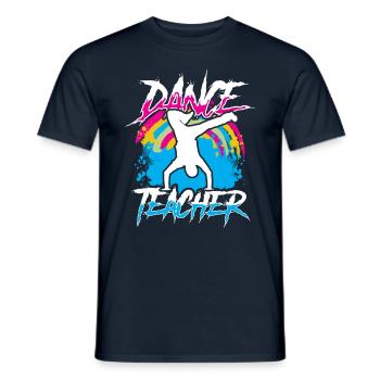 Professeur de danse Professeur de danse École de danse Cours de danse - T-shirt homme - marine - Devant - AI Model Male 178 light (178cm)
