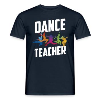Professeur de danse Cours de danse Professeur de danse École de danse - T-shirt homme - marine - Devant - AI Model Male 178 light (178cm)