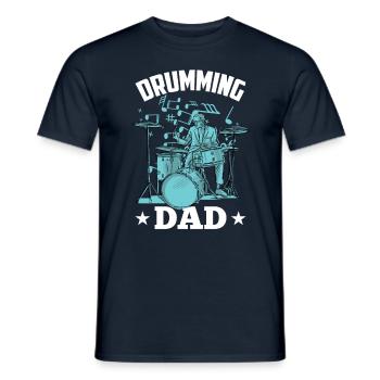 Batteur Père Tambour Batterie - T-shirt homme - marine - Devant - AI Model Male 178 light (178cm)