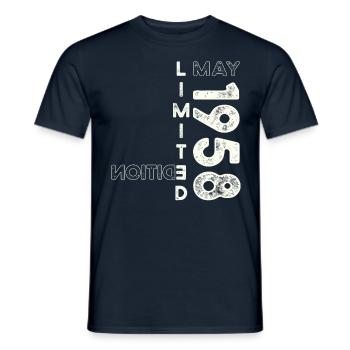 65. Geburtstag Mann legendär Mai Jahrgang 1958 - Männer T-Shirt - Navy - Vorne - AI Model Male 178 light (178cm)