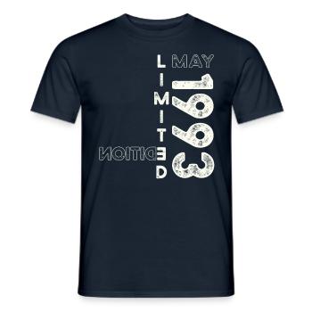 30th Birthday Man Woman May Vintage 1993 Vintage - Men's T-Shirt - navy - Front - AI Model Male 178 light (178cm)