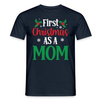 Das Erste Weihnachten Als Mutter Familie Schwanger - Männer T-Shirt - Navy - Vorne - AI Model Male 178 light (178cm)