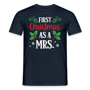 Premier Noël en tant qu’épouse Premier Noël - T-shirt homme - marine - Devant - AI Model Male 178 light (178cm)