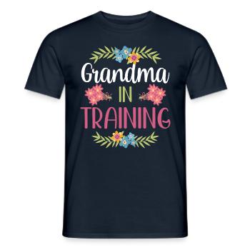 Oma In Ausbildung Erstes Mal Großeltern Süß - Männer T-Shirt - Navy - Vorne - AI Model Male 178 light (178cm)