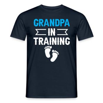 Grandpa In Training First Time Cute Grandparents - Men's T-Shirt - navy - Front - AI Model Male 178 light (178cm)