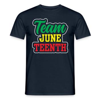 Team Juneteenth 1865 African American Black - Männer T-Shirt - Navy - Vorne - AI Model Male 178 light (178cm)