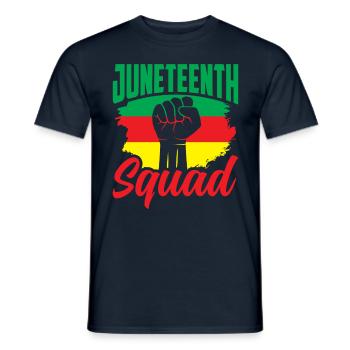 Juneteenth Team Black 1865 African American - Men's T-Shirt - navy - Front - AI Model Male 178 light (178cm)