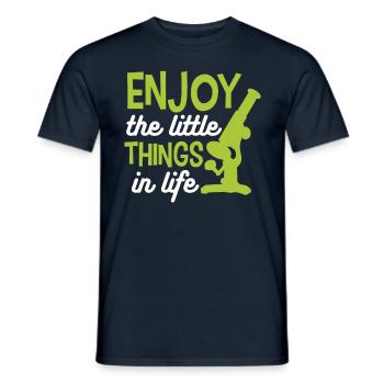 Profitez des petites choses de la vie Microscope - T-shirt homme - marine - Devant - AI Model Male 178 light (178cm)