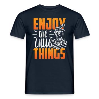 Enjoy the little things Microscopes Microscope - Men's T-Shirt - navy - Front - AI Model Male 178 light (178cm)