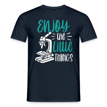 Enjoy the little things Microscope Microscopes - Men's T-Shirt - navy - Front - AI Model Male 178 light (178cm)