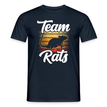 Team Rats Cute Rat Lover Animal - Men's T-Shirt - navy - Front - AI Model Male 178 light (178cm)