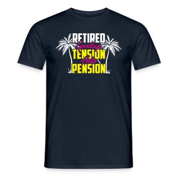 Retraité Bye Bye Tension Bonjour retraité retraité - T-shirt homme - marine - Devant - AI Model Male 178 light (178cm)