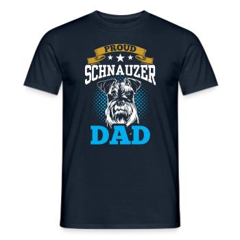 Stolzer Schnauzer Papa Haustier Hund Schnauzers - Männer T-Shirt - Navy - Vorne - AI Model Male 178 light (178cm)