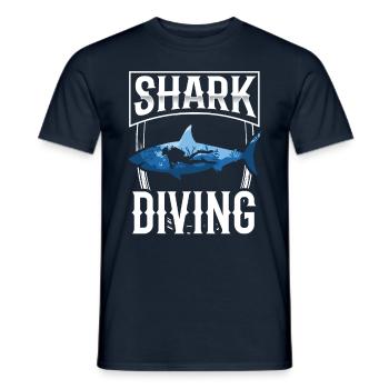 Shark Diving Shark Diving Shark Shark Sharks - Men's T-Shirt - navy - Front - AI Model Male 178 light (178cm)