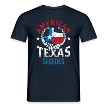 Les Américains jusqu’à la sécession des Texans du Texas - T-shirt homme - marine - Devant - AI Model Male 178 light (178cm)