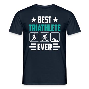 Bester Triathlet Aller Zeiten Triathlon Triathlons - Männer T-Shirt - Navy - Vorne - AI Model Male 178 light (178cm)