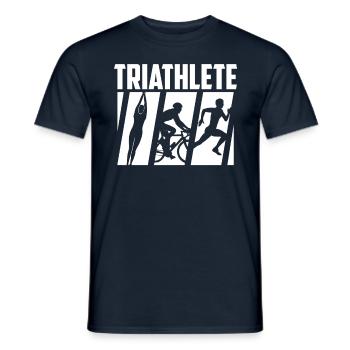 Triathlete Triathlete Sport Triathlon Triathlons - Men's T-Shirt - navy - Front - AI Model Male 178 light (178cm)