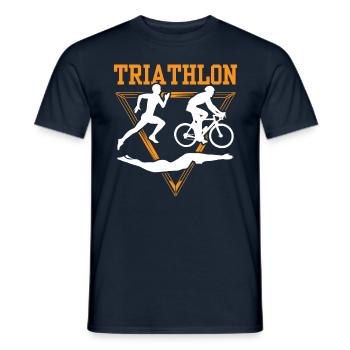 Triathlon Sport Triathlète Triathlète Triathlons - T-shirt homme - marine - Devant - AI Model Male 178 light (178cm)