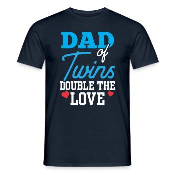Vater Von Zwillingen Doppelte Liebe Zwilling - Männer T-Shirt - Navy - Vorne - AI Model Male 178 light (178cm)