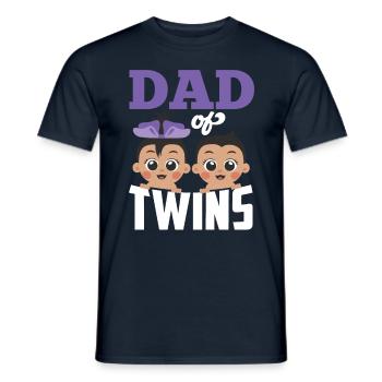 Vater Von Zwillingen Zwilling Humor Zwillinge - Männer T-Shirt - Navy - Vorne - AI Model Male 178 light (178cm)