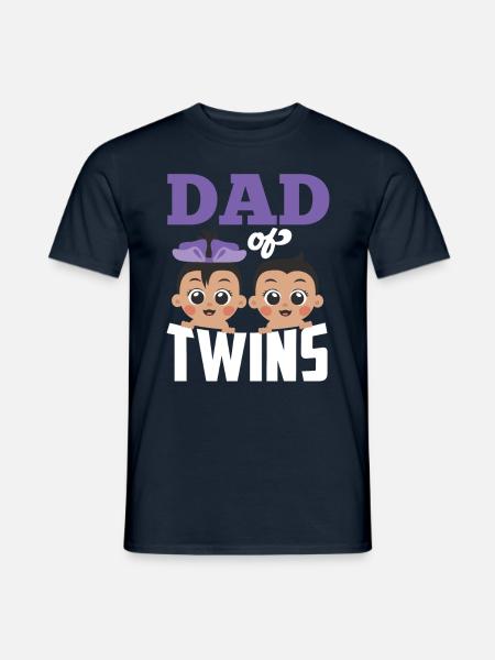 Vater Von Zwillingen Zwilling Humor Zwillinge - Männer T-Shirt - Navy