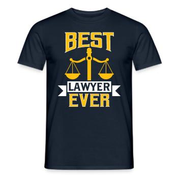Best Lawyer of All Time Lawyer Lawyer - Men's T-Shirt - navy - Front - AI Model Male 178 light (178cm)