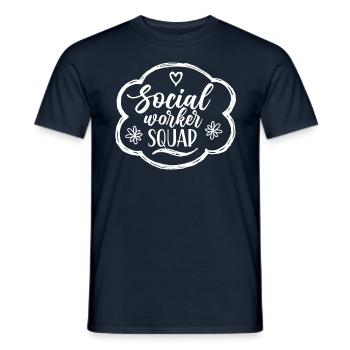 Formation des travailleurs sociaux de l’équipe de travailleurs sociaux - T-shirt homme - marine - Devant - AI Model Male 178 light (178cm)