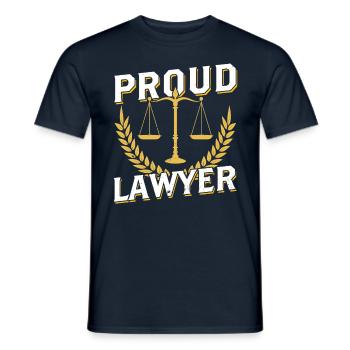 Fier avocat Avocat Diplôme d’avocat en droit - T-shirt homme - marine - Devant - AI Model Male 178 light (178cm)