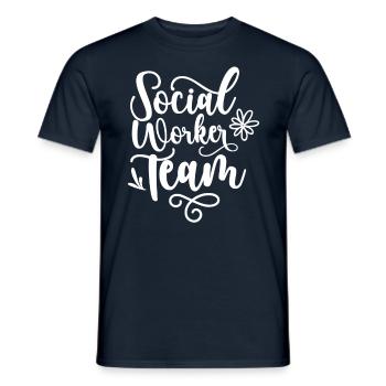 Social Worker Team Social Work Social Work - Men's T-Shirt - navy - Front - AI Model Male 178 light (178cm)