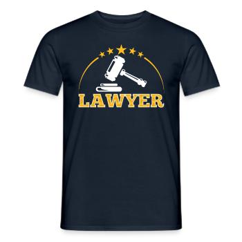 Avocat Diplôme en droit Avocat - T-shirt homme - marine - Devant - AI Model Male 178 light (178cm)
