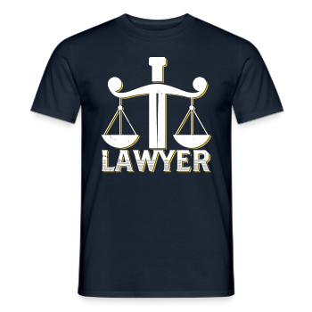 Rechtsanwalt Jura Jurist Abschluss - Männer T-Shirt - Navy - Vorne - AI Model Male 178 light (178cm)