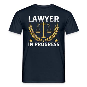 Avocat Travaux en cours Avocat Avocat Droit - T-shirt homme - marine - Devant - AI Model Male 178 light (178cm)