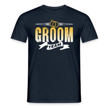 Bräutigam Team Sprüche Hochzeit Heirat Party - Männer T-Shirt - Navy - Vorne - AI Model Male 178 light (178cm)