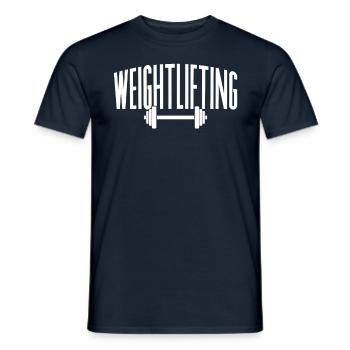 Gewichtheben Fitness Gym Workout Gewichtheber - Männer T-Shirt - Navy - Vorne - AI Model Male 178 light (178cm)