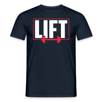 Lift Gym Weightlifting Weightlifting Workout - Men's T-Shirt - navy - Front - AI Model Male 178 light (178cm)