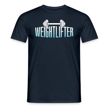 Weightlifter Workout Gym Fitness Weightlifting - Men's T-Shirt - navy - Front - AI Model Male 178 light (178cm)