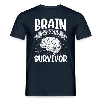Brain Surgery Survivor Brain Surgery - Men's T-Shirt - navy - Front - AI Model Male 178 light (178cm)