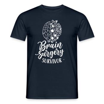 Chirurgie cérébrale Survivant d’une chirurgie cérébrale - T-shirt homme - marine - Devant - AI Model Male 178 light (178cm)