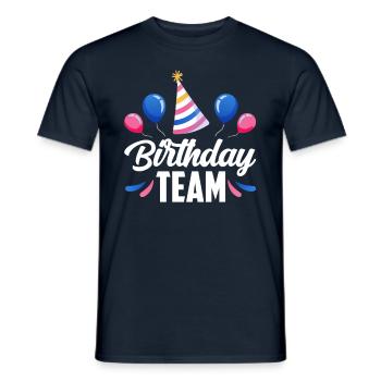 Équipe d’anniversaire Ancienne fête d’anniversaire - T-shirt homme - marine - Devant - AI Model Male 178 light (178cm)