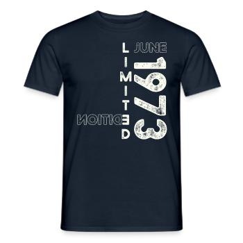 50th Birthday Man Original Juin Millésime 1973 - T-shirt homme - marine - Devant - AI Model Male 178 light (178cm)