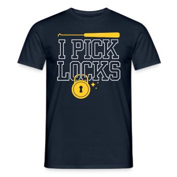I Pick Locks Lock Picking Knacker Lock - T-shirt homme - marine - Devant - AI Model Male 178 light (178cm)